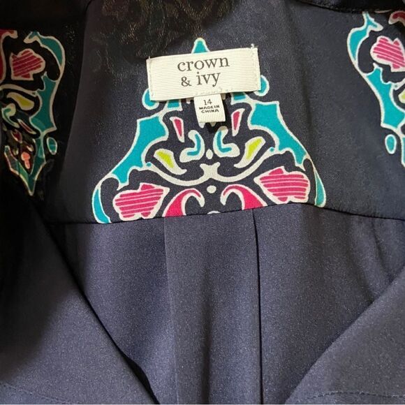 Crown & Ivy Navy Blue Medallion Dress - Picture 4 of 9